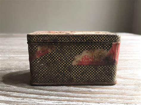 metallic gift box|vintage metal tin box.